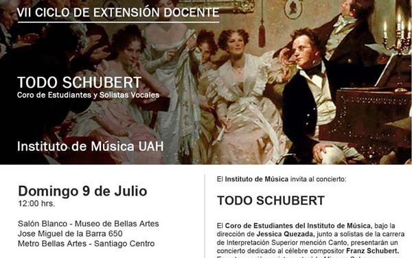 Coro de Estudiantes del Instituto de Música invitan al Concierto Coral “Todo Schubert”