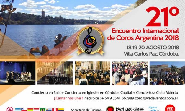 21 Encuentro Internacional Coros de Argentina 2018 en Villa Carlos Paz, Córdoba