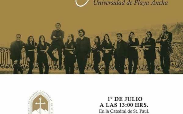 Conjunto de Madrigalistas de la Universidad de Playa Ancha invita a Concierto en la Catedral Anglicana ST Paul’s