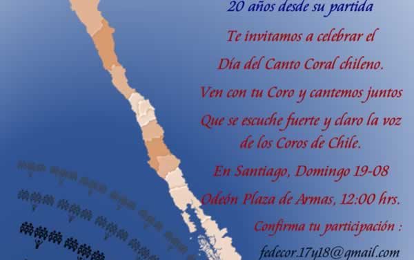 FEDECOR invita a Celebración del Día del Canto Coral Chileno