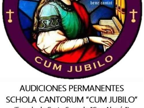 Audiciones permanentes todas las voces Schola Cantorum Cum Jubilo